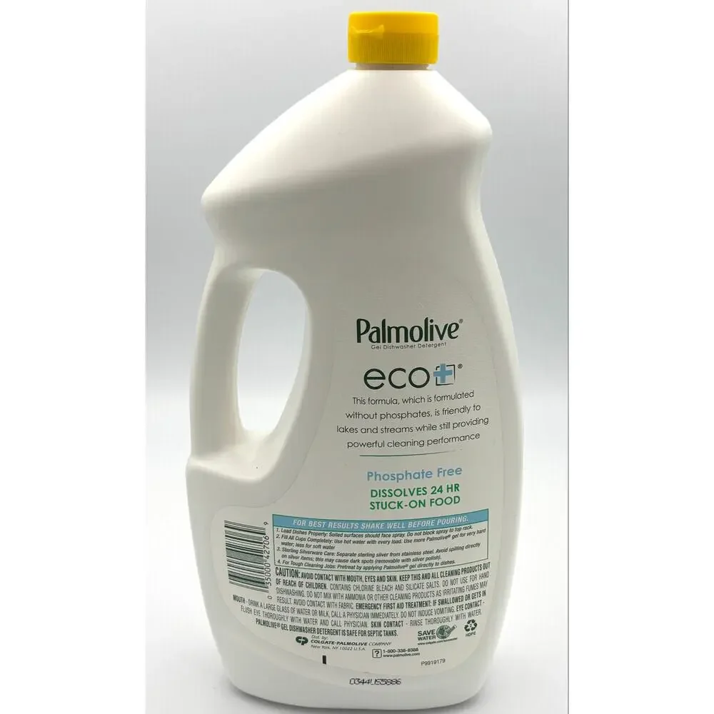 Palmolive Eco+Gel Dishwasher Detergent Lemon Splash 75oz DISCONTINUED 62oz left